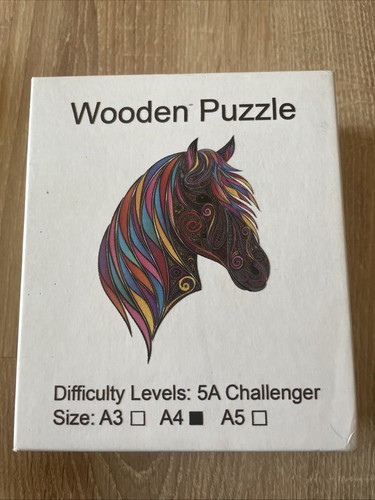 Pferde holzpuzzel größe - holzpuzzel, a4