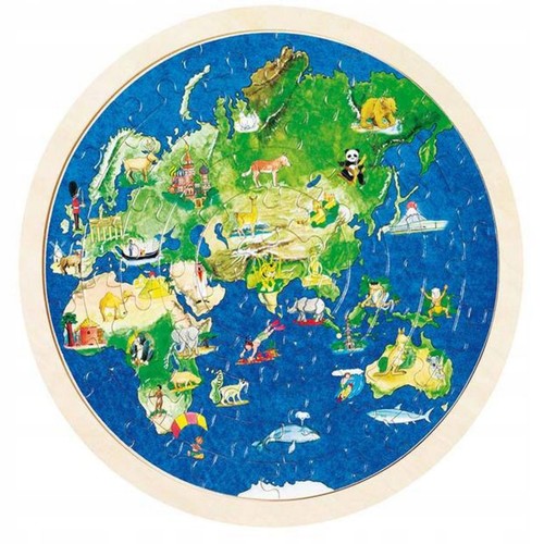 Goki holz weltkarte puzzle - weltkarte,