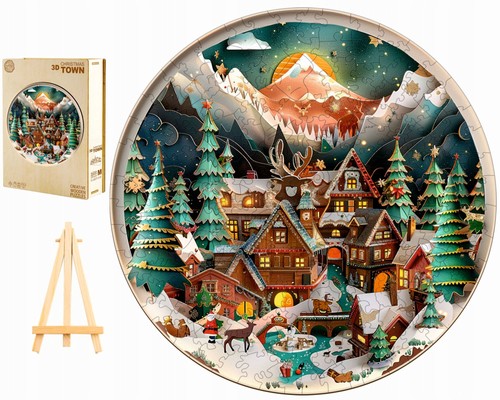 Holzpuzzle 280 teile winter - 3d,