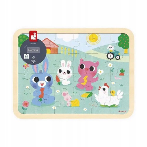 Janod holz bauernhof puzzle - janod, 24