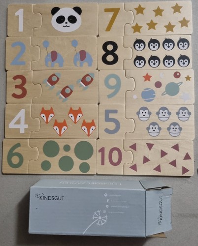 Lernspiel zahlen holz - zahlen, holz-puzzel