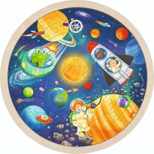 Goki rundes weltraumpuzzle aus - goki,