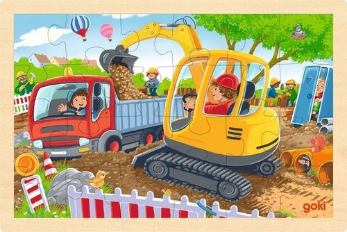 Goki holzbagger puzzle - goki,