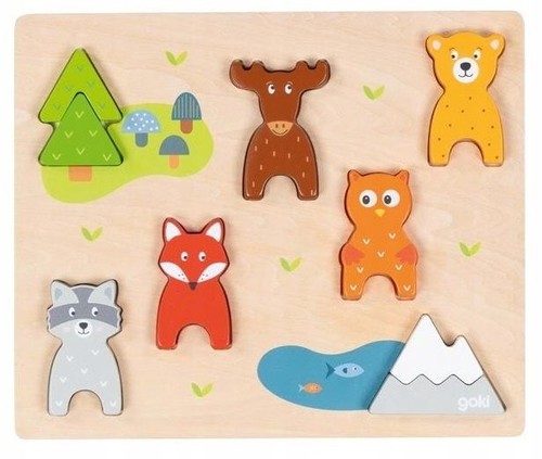 Goki holztierpuzzle für - goki,